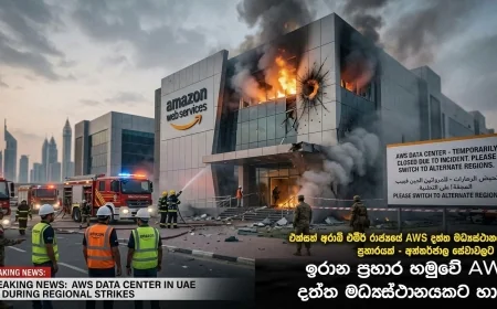 ඉරාන ප්‍රහාර හමුවේ එක්සත් අරාබි එමීර් රාජ්‍යයේ AWS දත්ත මධ්‍යස්ථානයකට හානි.