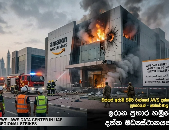 ඉරාන ප්‍රහාර හමුවේ එක්සත් අරාබි එමීර් රාජ්‍යයේ AWS දත්ත මධ්‍යස්ථානයකට හානි.