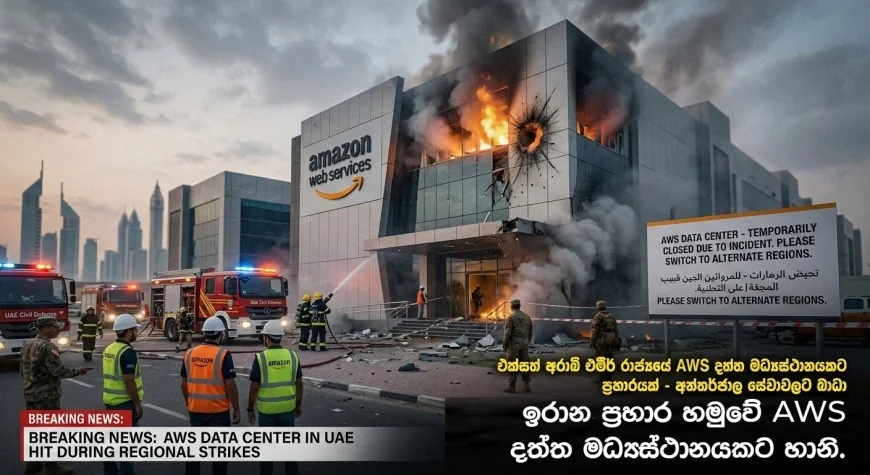 ඉරාන ප්‍රහාර හමුවේ එක්සත් අරාබි එමීර් රාජ්‍යයේ AWS දත්ත මධ්‍යස්ථානයකට හානි.